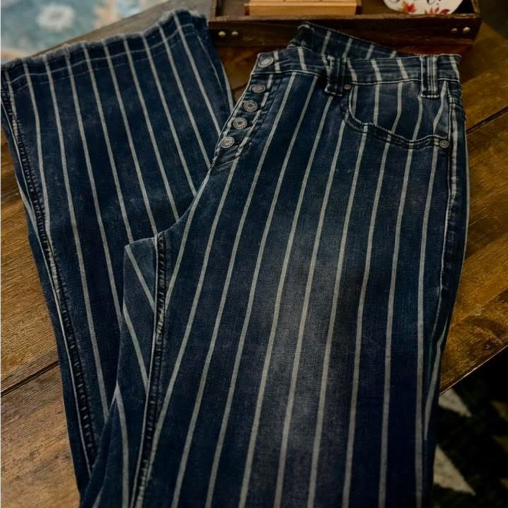 Striped Blue Jeans